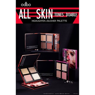 [พร้อมส่ง] *ของแท้* Odbo All Skin Tones Doable Highlighter X Blusher Palette (OD101)