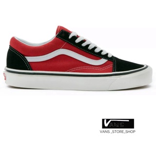 VANS OLD SKOOL 36 DX ANAHEIM OG BLACK RED SNEAKERS สินค้ามีประกันแท้