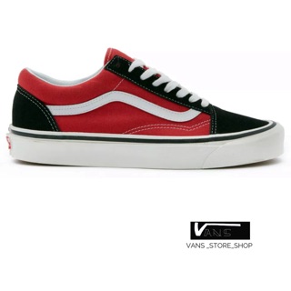 VANS OLD SKOOL 36 DX ANAHEIM OG BLACK RED SNEAKERS สินค้ามีประกันแท้