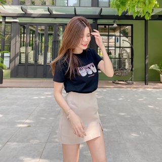 Jarika.shop - เสื้อยืด แขนสั้น ลายน้องแมว 3 ตัว ( พ10 )