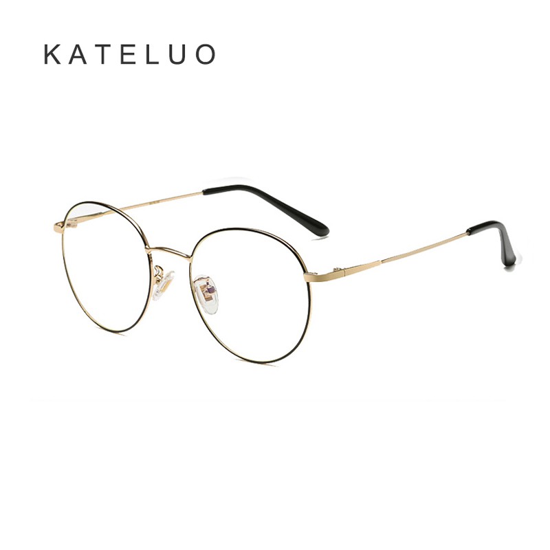 kateluo แว่นตากันแดด แฟชั่นวินเทจ ทรงกลม ป้องกันความเมื่อยล้า 9001