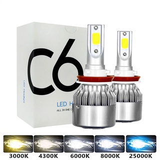 1 x ไฟ LED C6 H4 / H1 / H7 / H8 / H11 / H16 9005 / HB3 9006 / HB4 9012