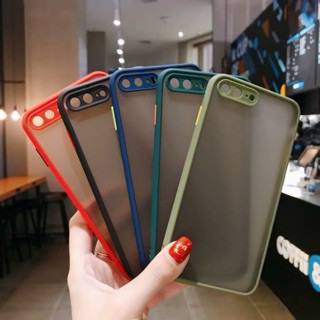 เคสTPU เคสหลังด้านกล้องขอบสี มี5สี รุ่น iPhone 7plus 6plus 8plus 6 6s 7 8 se2020 11 11pro 11promax X XR XSmax เคสไอโฟน11