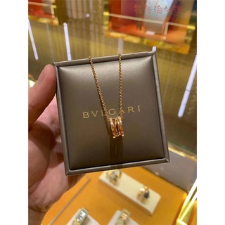 Bvlgari สร้อยคอโซ่ ทอง 18K จี้บัลแกรี่ แนวคลาสสิก แฟชั่นฤดูใบไม้ผลิ สําหรับผู้หญิง k831