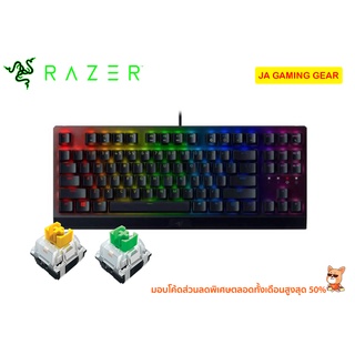 คีย์บอร์ดเกมมิ่ง Razer Blackwidow TKL V3,Tenkeyless (TH/EN) คีย์บอร์ดเล่นเกม green/yellow switch