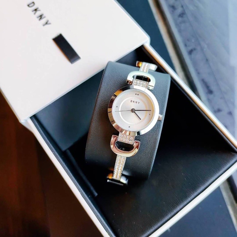 👑ผ่อน0%~แท้100%👑 นาฬิกาข้อมือ DKNY City Link Quartz Silver Dial Ladies Watch NY2751  กล่องแบรนด์