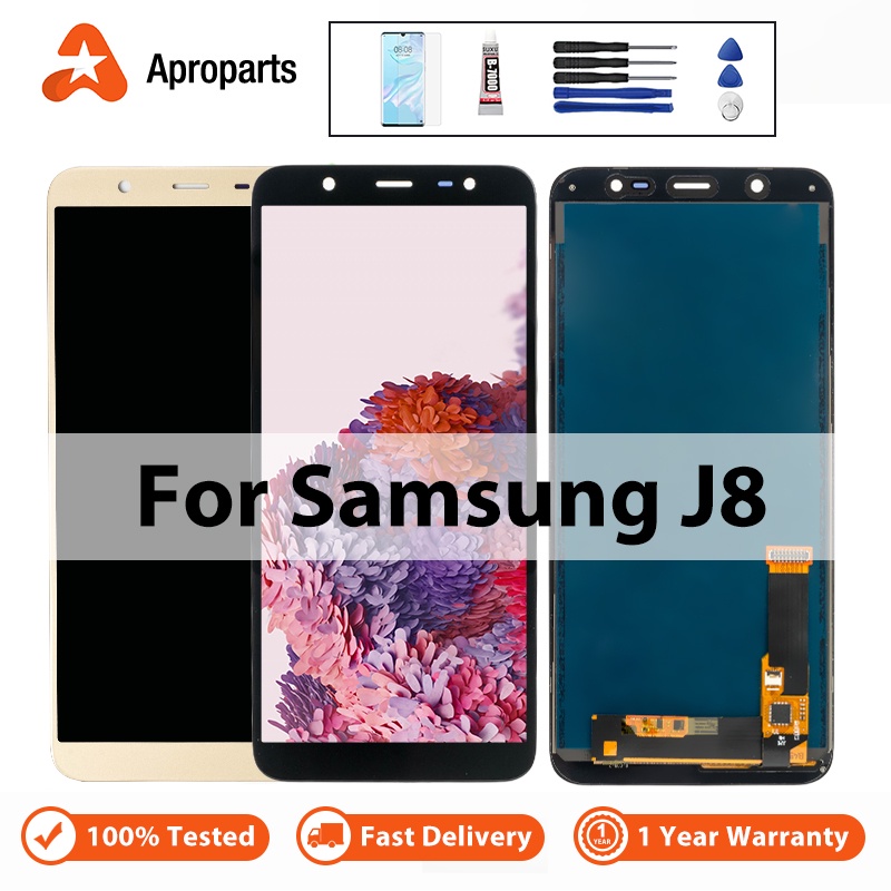 6.0 "จอแสดงผล LCD สําหรับ Samsung Galaxy J8 2018 J810 J800 หน้าจอสัมผัส Assembbly J810F J810M SM-J81