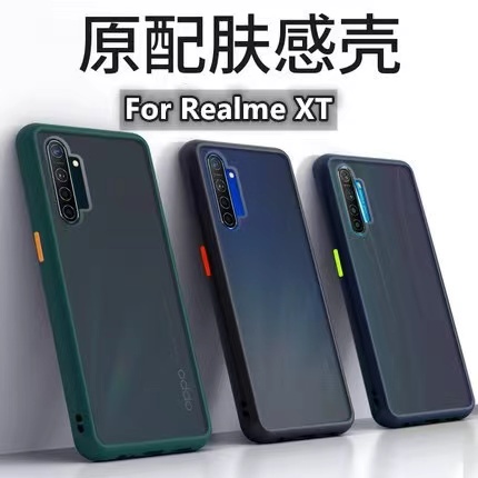 12  [ส่งจากไทย] เคสกันกระแทก ปุ่มสีผิดด้าน Case Realme XT เคสโทรศัพท์ ออฟโป้ ขอบนิ่มหลังแข็ง เคส Oppo Realme xt