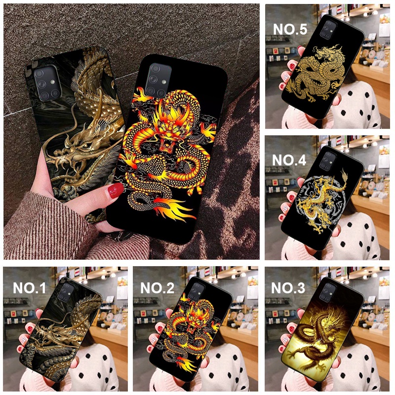 เคสโทรศัพท์ซิลิโคนลายมังกรจีนสําหรับ Samsung Galaxy A31 A41 A42 A51 A52 A71 A72 A81 A82 A91 Zh59