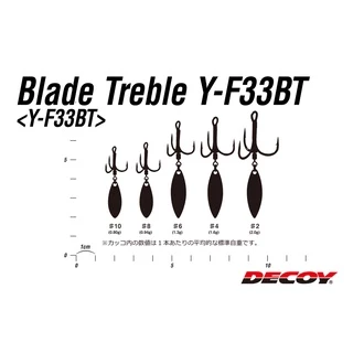 DECOY Y-F33BT BLADE TREBLE ตัวเบ็ดสามทางมีใบหลิวในตัว *** วิบวับเลยครับน้า ของแท้ 100% ***
