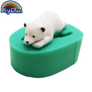 Polar Bear Sea Lion Siilcone Mold For Animal Fondant Cake Decor Penguin Chocolate Clay Matice Mould Hippopotamus Baking Tools