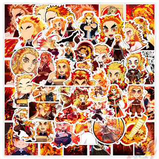 50Pcs/Set ❉ Rengoku Kyoujurou - Demon Slayer Anime Character สติ๊กเกอร์ ❉ DIY Fashion Mixed Waterproof Doodle Decals สติ๊กเกอร์