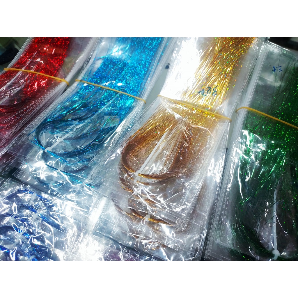 พู่แฟลชแบบตรงพันเบ็ดจิ๊ก ไมโครจิ๊ก Flash พันเบ็ด jigging , microjig ช่วยเพิ่มความสนใจของปลาล่าเหยื่อ