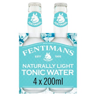 🌟พร้อมส่ง🌟Fentimans Naturally Light Tonic 200 ml. x 4 Bottles เฟนติแมนส์ไลท์โทนิควอเตอร์เครื่องดื่มอัดแก๊ส 200 ml. 4 ขวด