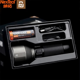 YouPin Nextool แบตเตอรี่สามารถชาร์จ ไฟฉายแรงสูง 2000LM 380m 5Modes IPX7 LED Type-C ไฟฉายสว่างมาก ไฟฉายกันน้ำ ไฟฉายพกพา ไฟฉายจิ๋ว ไฟฉายled ไฟฉายส่องสัตว์ ไฟฉายตำรวจ