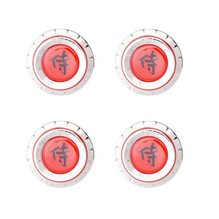 ราคาต่อ 4 ชิ้น ฝาครอบดุมล้อ Lenso samurai แลนโซ่ ซามูไร สีโครเมียม ราคาต่อ1 ชิ้น