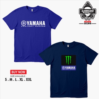 เสื้อยืดผ้าฝ้ายพิมพ์ลายแฟชั่น เสื้อยืด ลาย Yamaha Factory Racing สําหรับยานยนต์