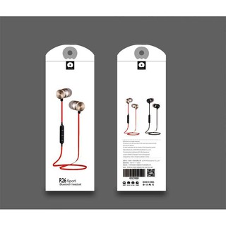 WUW R26 หูฟังไร้สาย แม่เหล็กในตัว Magnet Sport Bluetooth ของแท้ Magnet Bluetooth Earphone Stereo For Phone