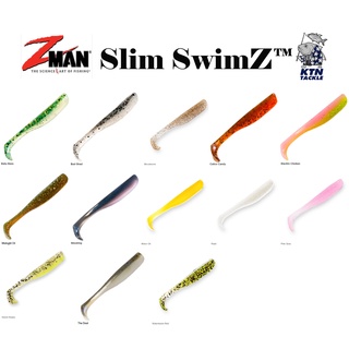 ปลายาง Z Man รุ่น Slim Swim ขนาด 2.5 นิ้ว สายกรอ ปลาเก็บ เท็กซัส ต้องมีของบอกเลย