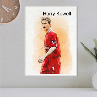 โปสเตอร์ ผ้าแคนวาส Harry Kewell Liverpool แฮร์รี คีเวลล์ ตำนาน นักเตะ ลิเวอร์พูล ภาพวาด ศิลปะ นักบอล นักฟุตบอล