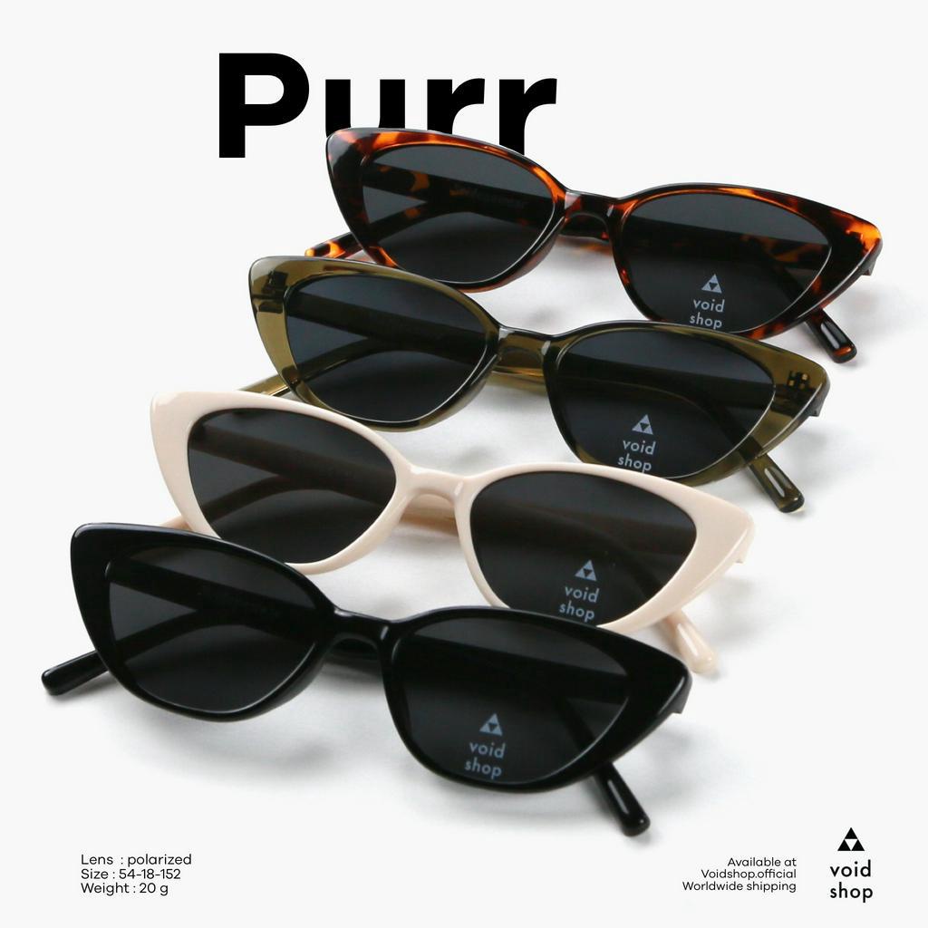 Void : PURR แว่นหางชี้ ทรง CAT EYE เลนส์ Polarized | UV400 กันแดดได้จริง จาก VOIDEYEWEAR