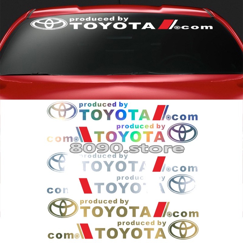 สติกเกอร์เลเซอร์สะท้อนแสง ตราสัญลักษณ์ ติดกระจกหน้ารถยนต์ สําหรับ Toyota TRD Yaris Camry Vios