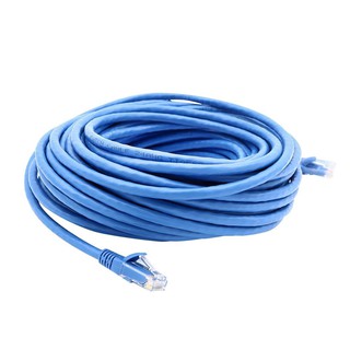 สาย Lan เชื่อมต่ออินเตอร์เน็ต สายนำสัญญาณเครือข่าย Ethernet CAT6 FIBRECONNEX 20 ม. สีฟ้า LAN CABLE FIBRECONNEX CAT6 20M