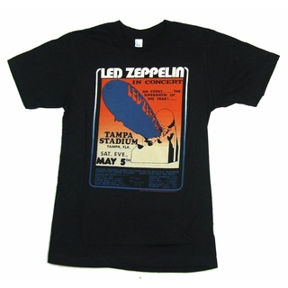 เสื้อยืดวินเทจเสื้อยืด พิมพ์ลาย Zeppelin In Concert Tampa Stadium สีดํา สไตล์คลาสสิก ไม่ซ้ําใคร สําหรับผู้ชาย 960035S-5X