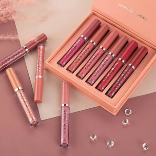 Lip เคลือบลิปกลอส กันน้ำ ติดทนนาน 12 สี สีสวยน่ารัก เนื้อกำมะหยี่