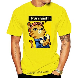 ขายดี เสื้อยืดลําลอง แขนสั้น พิมพ์ลาย Purrrsist MenS S-2 Bmedb83Egcifc91 คุณภาพสูง สําหรับผู้ชายS-5XL