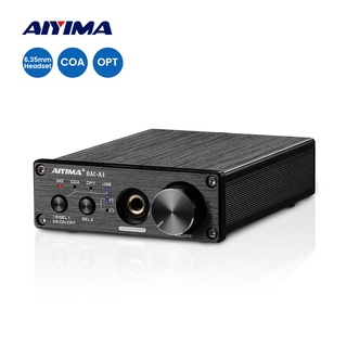 Aiyima เครื่องขยายเสียงสเตอริโอ USB DAC 192KHz Dual ES9038Q2M