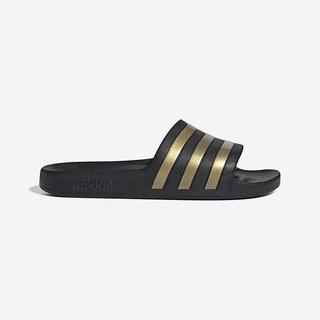 Adidas รองเท้าแตะรุ่น Adilette Aqua , black/gold , ดำทอง