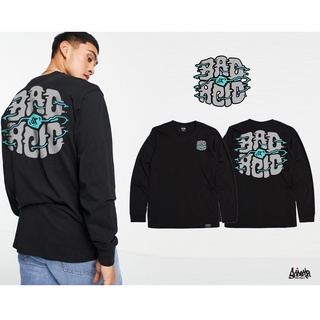 Just Say Bad ® เสื้อแขนยาว Bad Acid (Long) สีดำ ( ลิขสิทธิ์แท้ )  เสื้อยืดผู้ชาย เสื้อยืดสกีน  M L XL 2XL    TLS