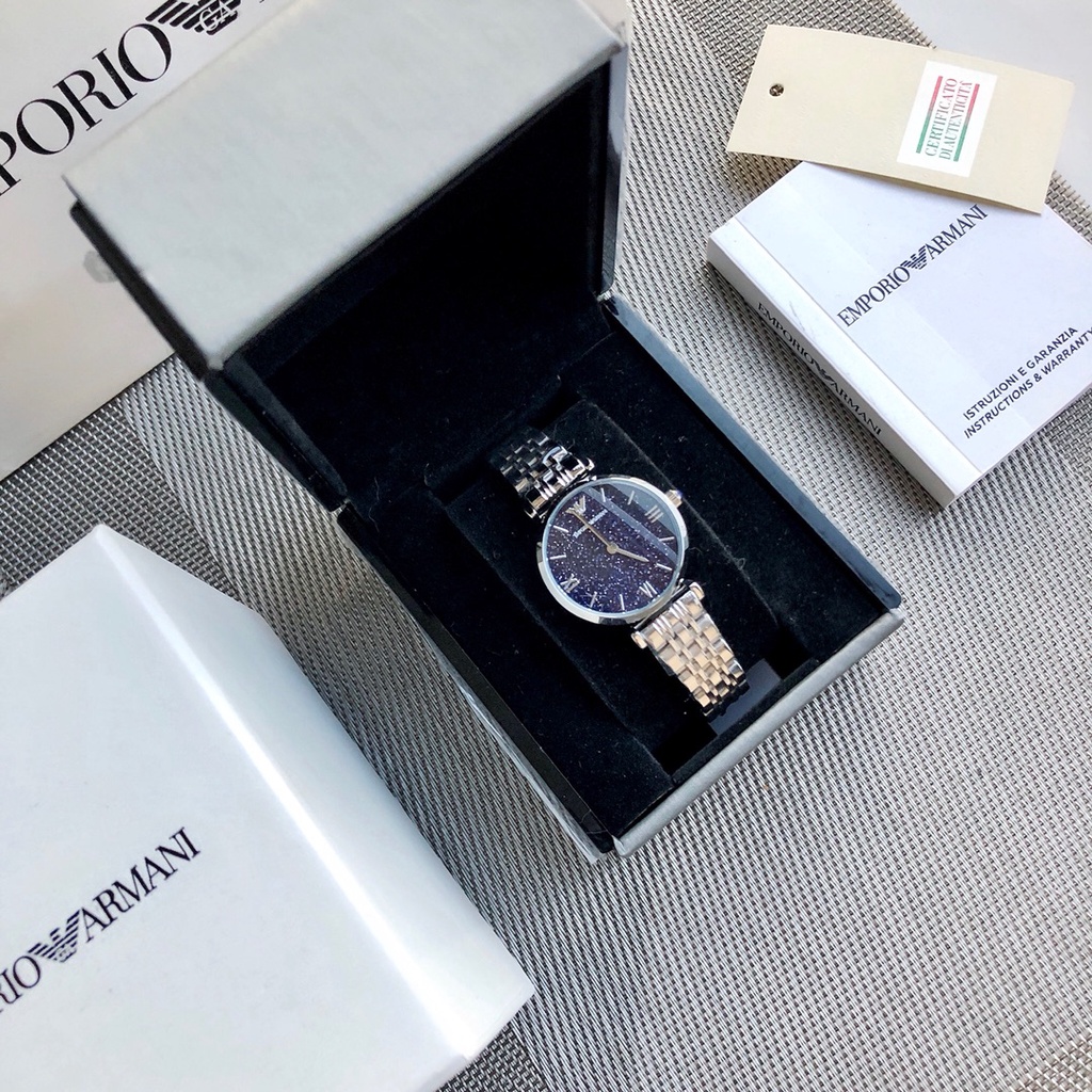 Armani Womens Watch AR11091 Stainless Steel Butterfly Double Snap ...