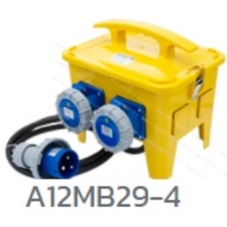 A12MB29-4 กล่องปลั๊กกระจายไฟ 16A 3P=2, 32A 3P=2 IP67 Flang outlet