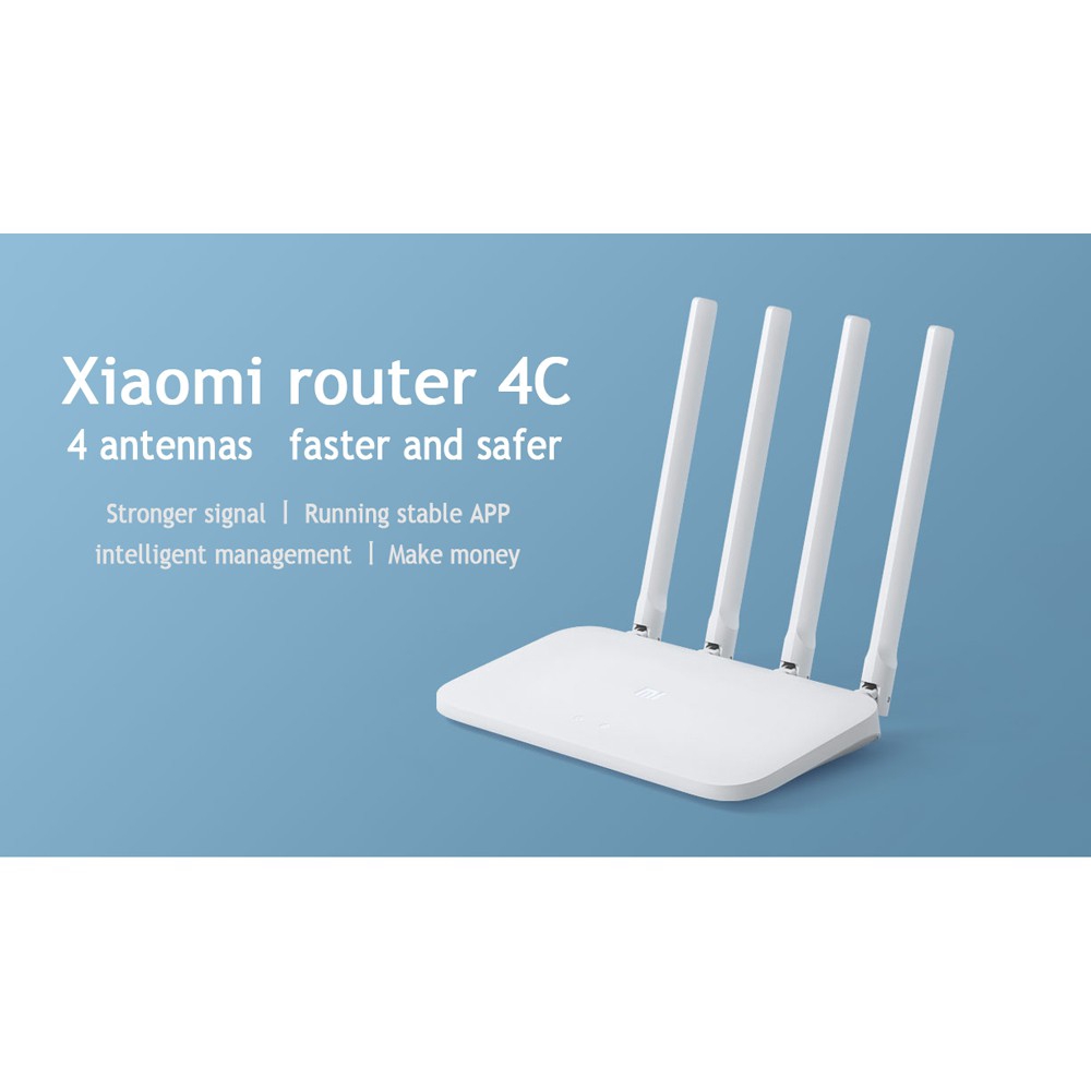 Original Xiaomi Mi WIFI Router 4C 802.11 b/g/n 2.4G 300Mbps 4 Antennas Smart APP Control Wireless Routers Repeater