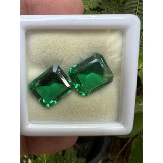 Emerald  12x14mm Octagon 2 pieces 15 carats