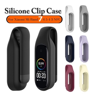 Xiaomi Mi Band 7 6 เคสซิลิโคนโลหะ คลิปกันชน สําหรับ Mi Band 5 4 3 สีดํา (AONEE)
