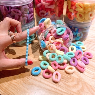 100 ชิ้นเชือกผมยืดหยุ่นสูงไม่มีรอยต่อขนาดเล็กผูกผมสําหรับเด็…