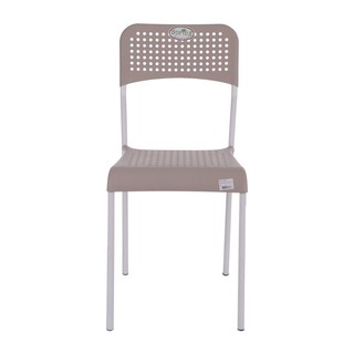 Chair table PLASTIC PP ANNIE BROWN CHAIR WITH BACKREST Outdoor furniture Garden decoration accessories โต๊ะ เก้าอี้ เก้า