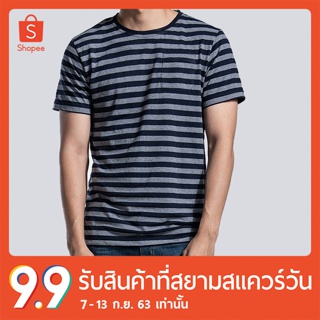 erawon Shop 0714BZ เสื้อยืดลายขวาง สี Blue zebra