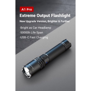 ไฟฉาย Klarus  A1 Pro 1300 Lumens ระยะแสง 230เมตร ชาร์จเร็วในตัวด้วยช่อง USB-C พร้อม 4 โหมดแสง