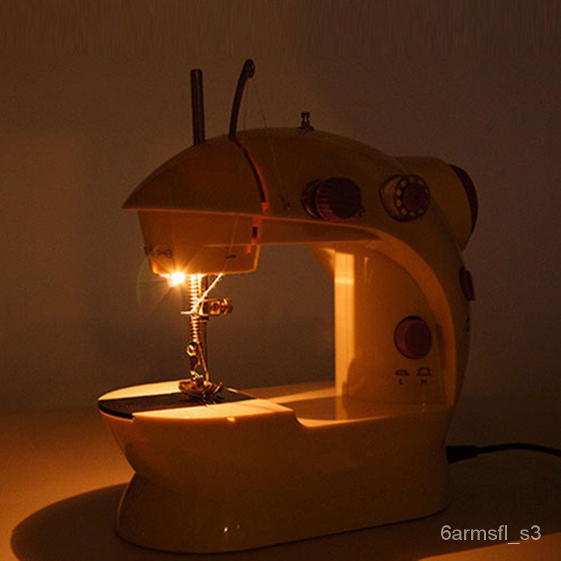 loxM จักรเย็บผ้า ไฟฟ้า มินิ ขนาดพกพา Mini Sewing Machine จักรเย็บผ้าขนาดเล็ก พกพาสะดวก (สีม่วง)ขาย100%