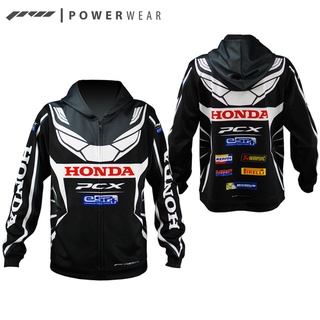 เสื้อมอเตอร์ไซค์มีฮู้ด PWS62 : HONDA PCX Black