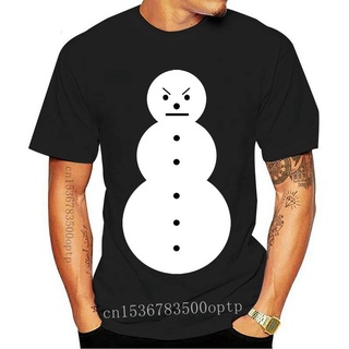 เสื้อยืดผ้าฝ้ายพิมพ์ลายขายดี เสื้อยืดแขนสั้น ผ้าฝ้าย พิมพ์ลาย Angry Snowman สไตล์สตรีท สําหรับผู้ชาย ไซซ์ 4xl