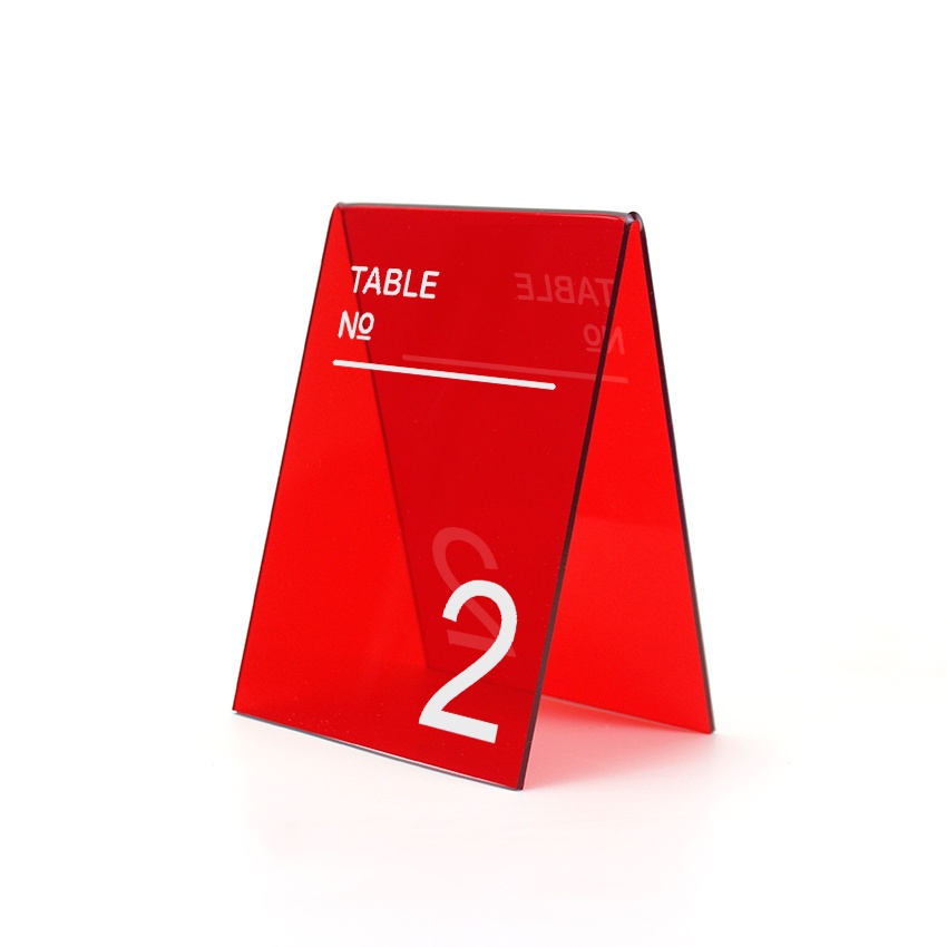 Cafe Resto Table Number - ชุดเลขโต๊ะอะคริลิค 8x6x11 cm