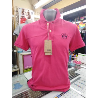 เสื้อโปโลแฟชั่นมอส MMB-0120-RO-สีแดงกุหลาบ