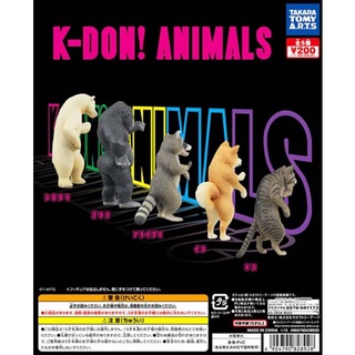 Gashapon K-DON！Animal Dog Cat Bear Mascot - กาชาปอง สัตว์ แมว หมาชิบะ กอริลลา หมีขาว แร็กคูน เค ดอน ยกมือ หยุด มาสคอต