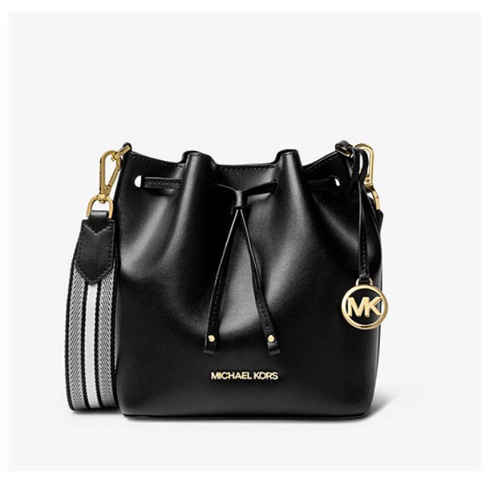 กระเป๋า MICHAEL KORS ของแท้ มือสอง Eden ExtraSmall Leather Crossbody Bag สีดำ Shopee Thailand