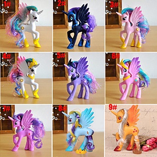 โมเดลฟิกเกอร์ PVC รูปเจ้าหญิงโพนี่ Celestia Luna Pinkie Pie Rainbow Dash Unicorn ขนาด 14 ซม. เหมาะกับของขวัญ ของเล่นสะสม สําหรับเด็กผู้หญิง
